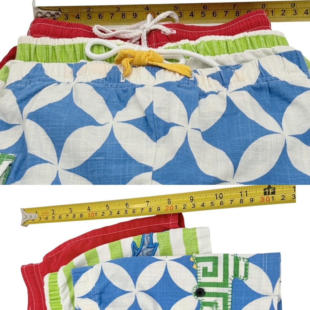Mudpie Boutique Baby Boy 3 Pair Lot Swim Trunk Shorts 6-12M Shark Crab Alligator - Picture 6 of 9